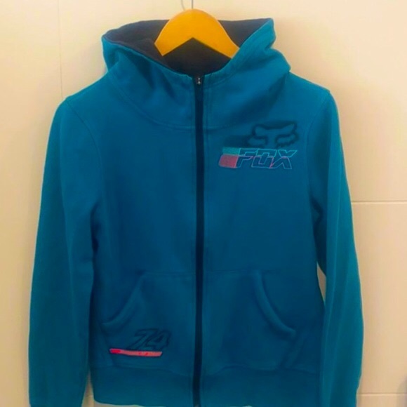 FOX | Teal Zip up Hoodie | XS - Picture 1 of 9